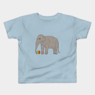 Playful Elephant with ball art Kids T-Shirt